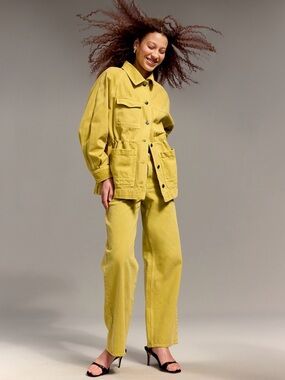 Christopher John Rogers for Old Navy Yellow Lichen Chore Jacket